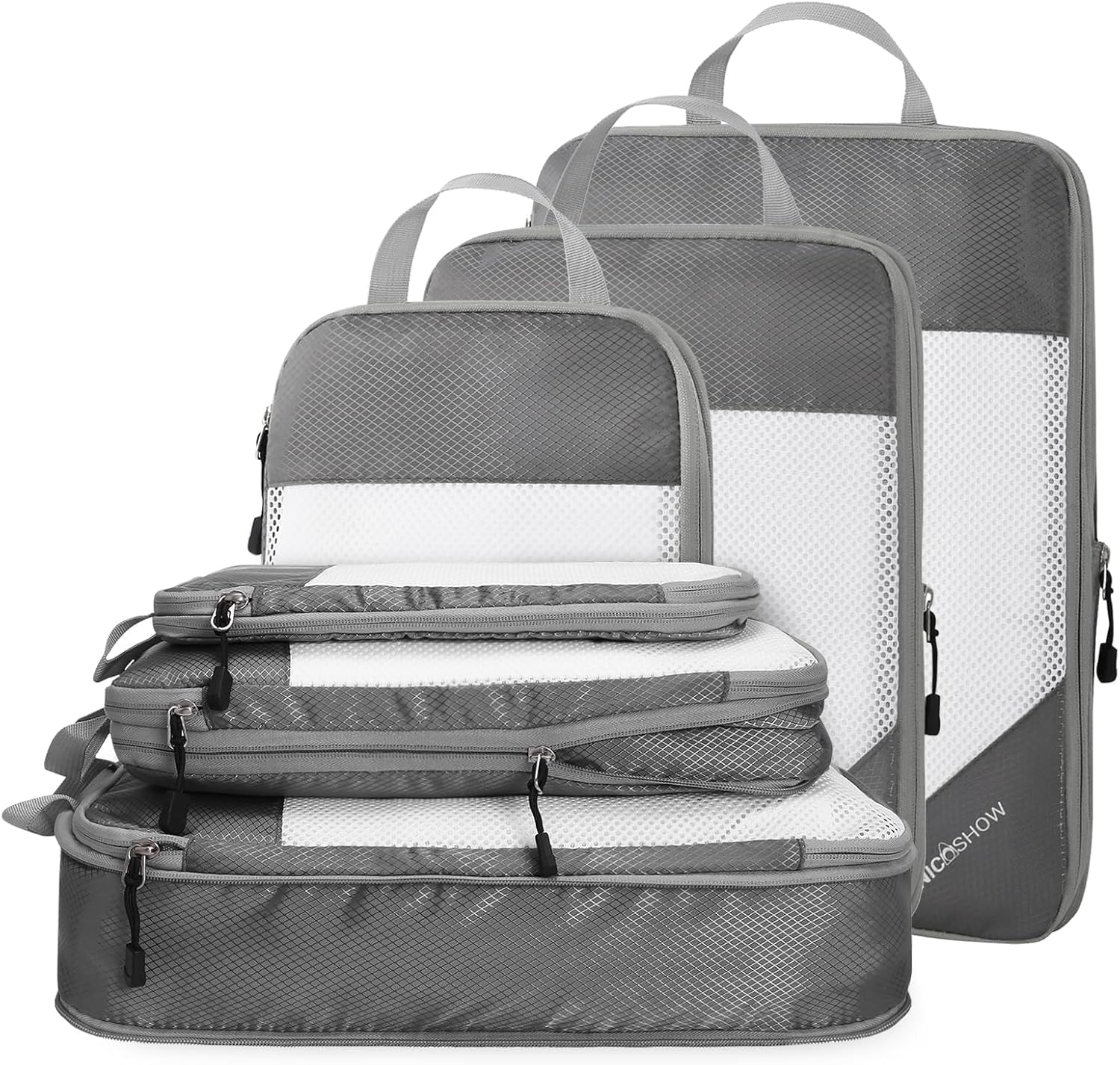 NICOSHOW Compression Packing Cubes for Travel, Packing Cubes Compression Travel Essentials, Compressible Packing Cubes Travel Organizers for Carry-on Luggage Suitcase - Image 8