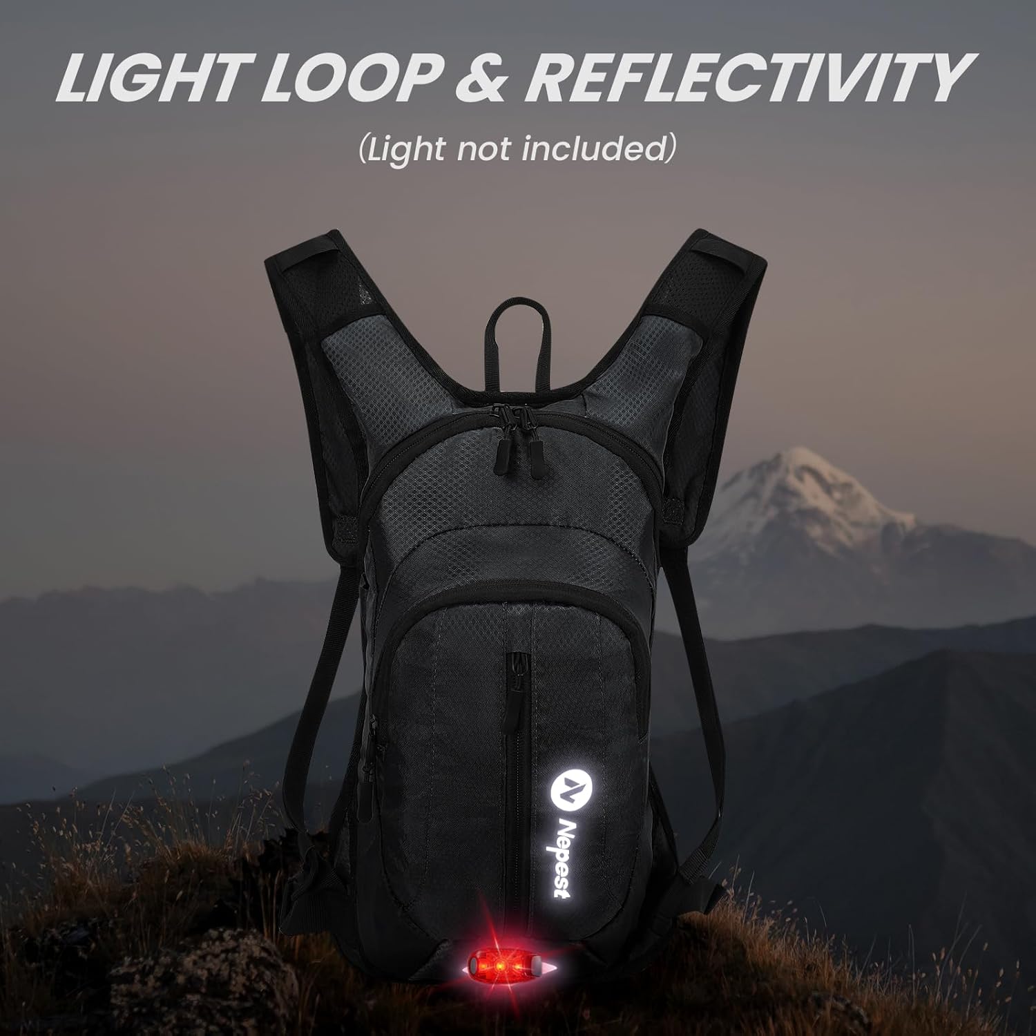 Hydration Pack Backpack for Women & Men, Lightweight Water Backpack with 2L Water Bladder for Hiking Cycling Running Biking - Image 2