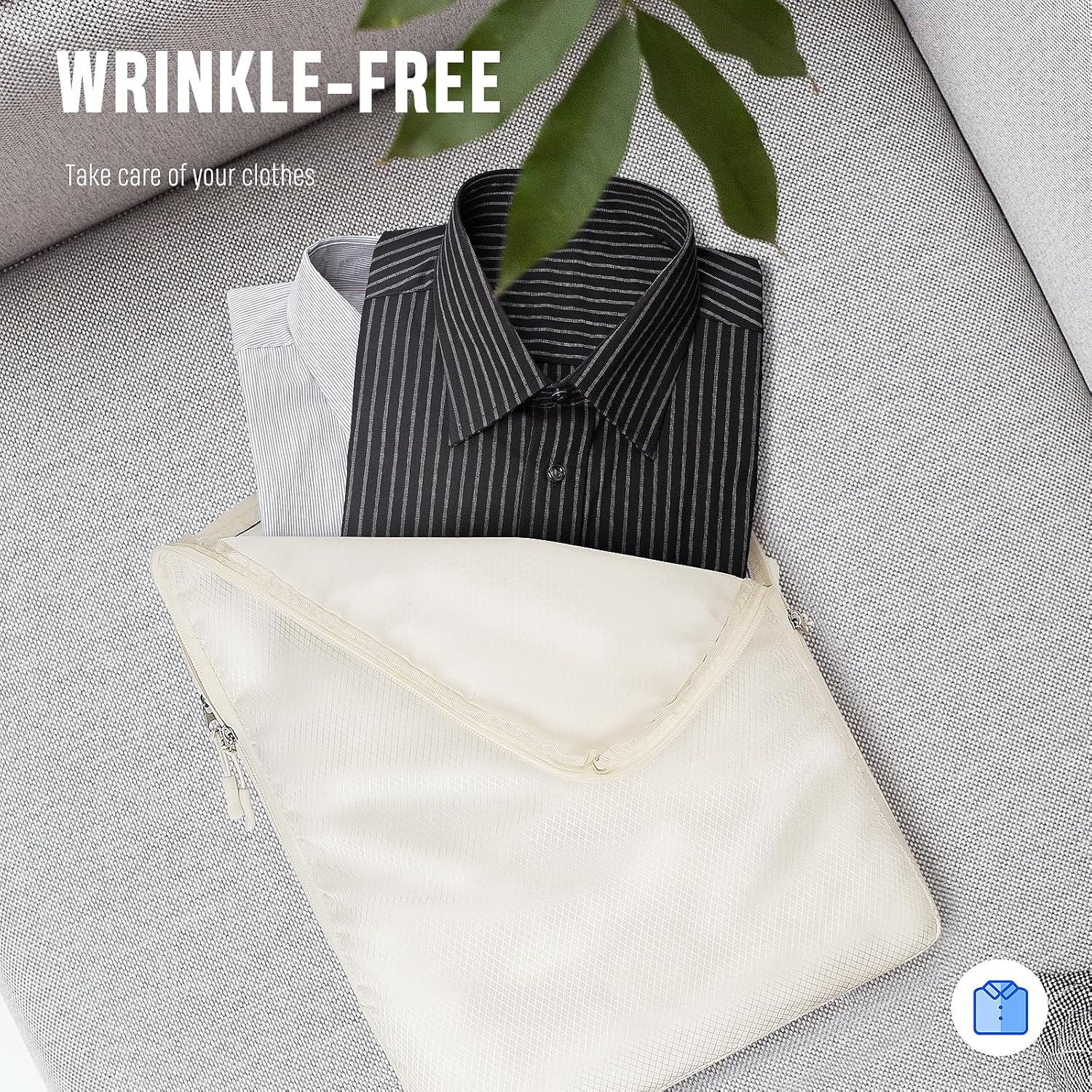 YOOFAN Travel Packing Cubes - Suitcase and Luggage Organizer Compressible Bags Set for Effortless Travel Packing, Compression Packing Cubes for Travel, Traveling Essentials (Beige, 6 Set) - Image 4